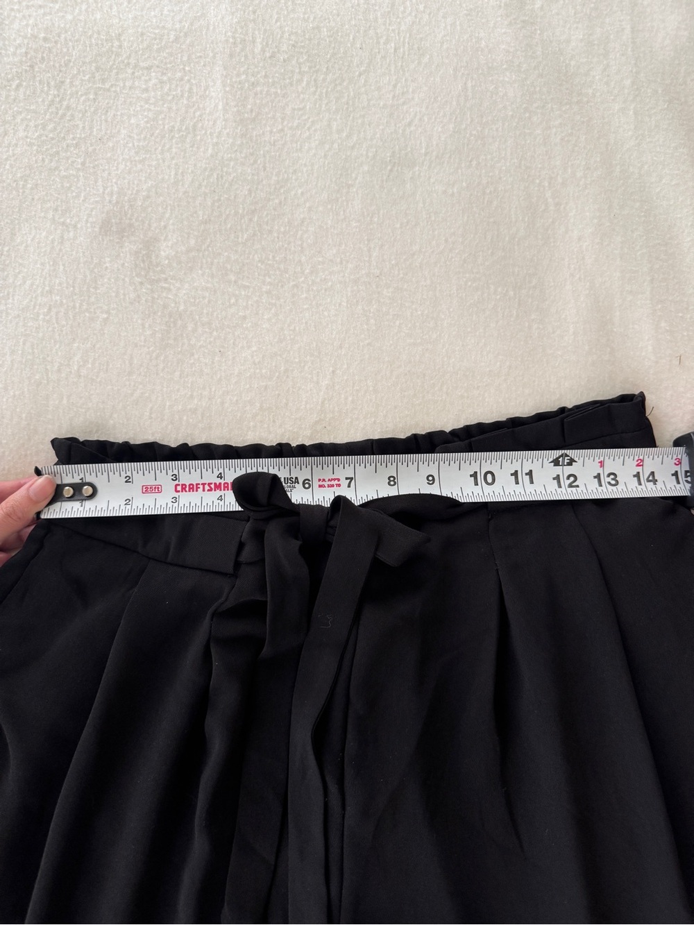 Vintage Adrienne Vittadini Paper Bag Wide Leg Pants Black Size Medium NWT career - Picture 7 of 9
